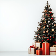 christmas tree with gift boxes