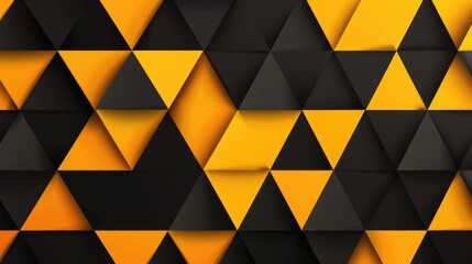 A geometric pattern of black and yellow triangles creating a modern, dynamic design.