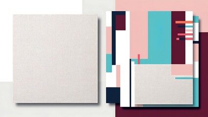Abstract Geometric Design Featuring Textured Panels
