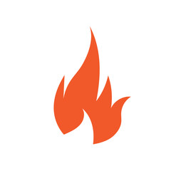 Fire logo design illustration and fire symbol