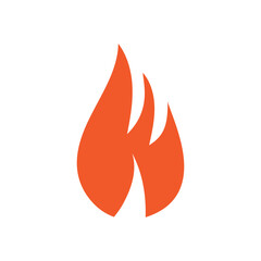 Fire logo design illustration and fire symbol