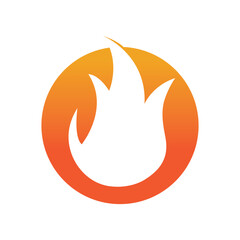 Fire logo design illustration and fire symbol