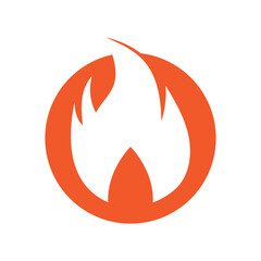 Fire logo design illustration and fire symbol