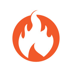 Fire logo design illustration and fire symbol