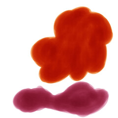 Red Orange Aquarelle Abstract Shapes