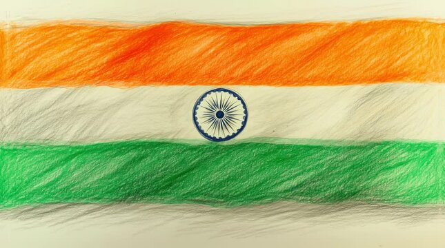 Indian Flag Colorful Sky Background Loop for Republic Day, Independence Day, 26th January and 15th August