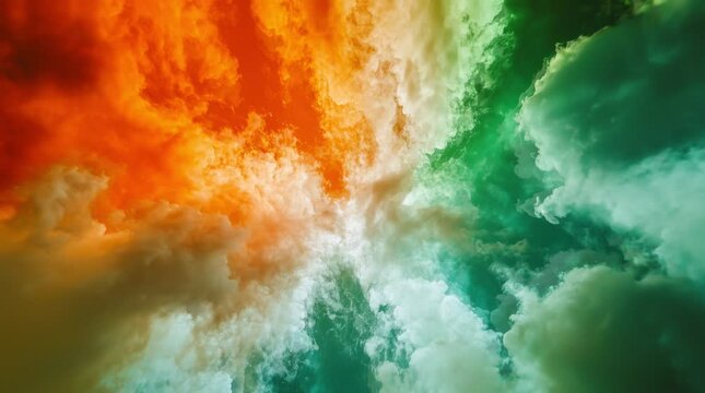 Indian Flag Colorful Sky Background Loop for Republic Day, Independence Day, 26th January and 15th August
