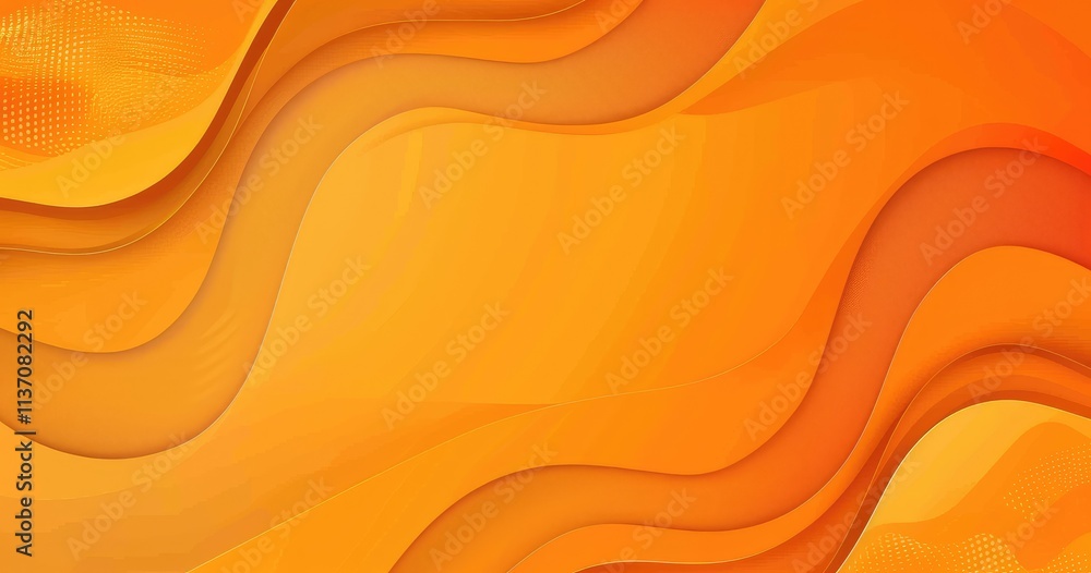 Poster abstract orange wave design with smooth gradients for backgrounds or graphics.