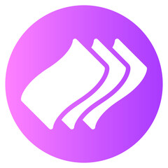 tissue paper gradient icon