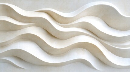 Abstract Wave Pattern on White Textured Surface