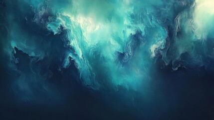 Abstract Teal and Blue Swirls
