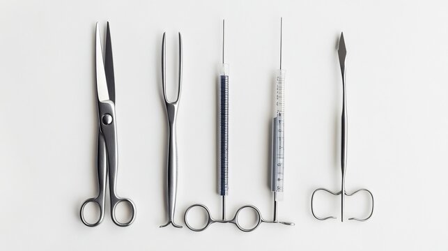 Surgical Instruments Scissors Forceps Syringes Spatula