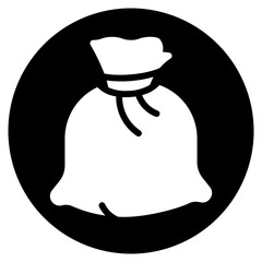 garbage bag glyph icon