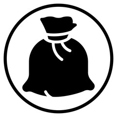 garbage bag glyph icon