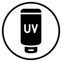 sunscreen glyph icon
