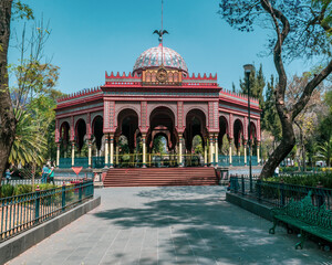Mexico, Mexico city, 06-03-2021:  Fullshot of the famous kiosko morisco