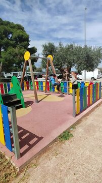 children playing on the playground
