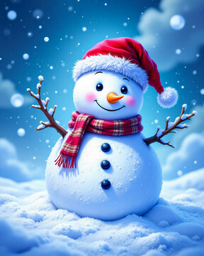 snowman in the snow