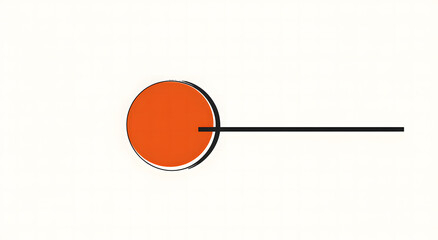 Abstract Black and Orange Wave Design on White Background