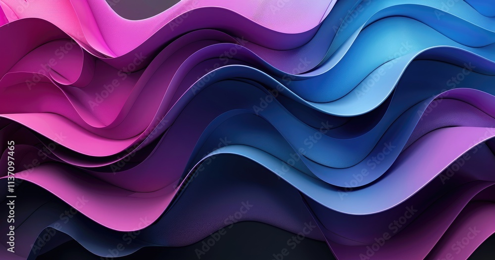 Poster abstract waves in vibrant colors create a dynamic visual texture.