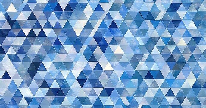 A pattern of blue and light blue triangles creating a textured geometric design.
