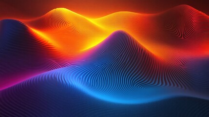 Obraz premium Abstract Colorful 3D Waves
