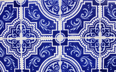 Portuguese decorative  tiles in exterior wall