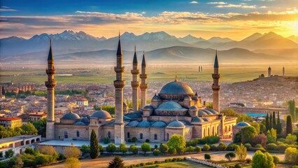 Naklejka premium Stoob Landscape in Konya , rustic, traditional, Turkish architecture, landscape