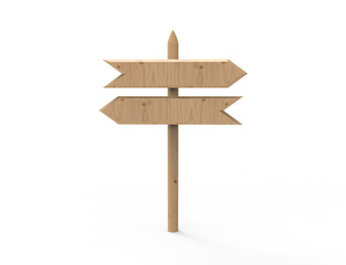 Wooden arrow signs board. Illustration of wood signboards plank road on transparent background