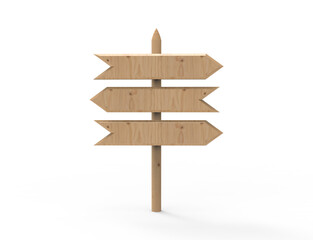 Wooden arrow signs board. Illustration of wood signboards plank road on transparent background