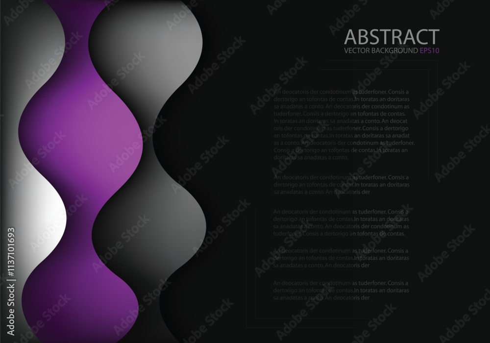 Fototapete graphic vector curve line overlap background for text and message design