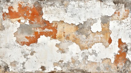 Grunge Texture Weathered Wall with Peeling Paint