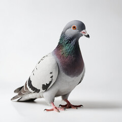 Fototapeta premium pigeon on white