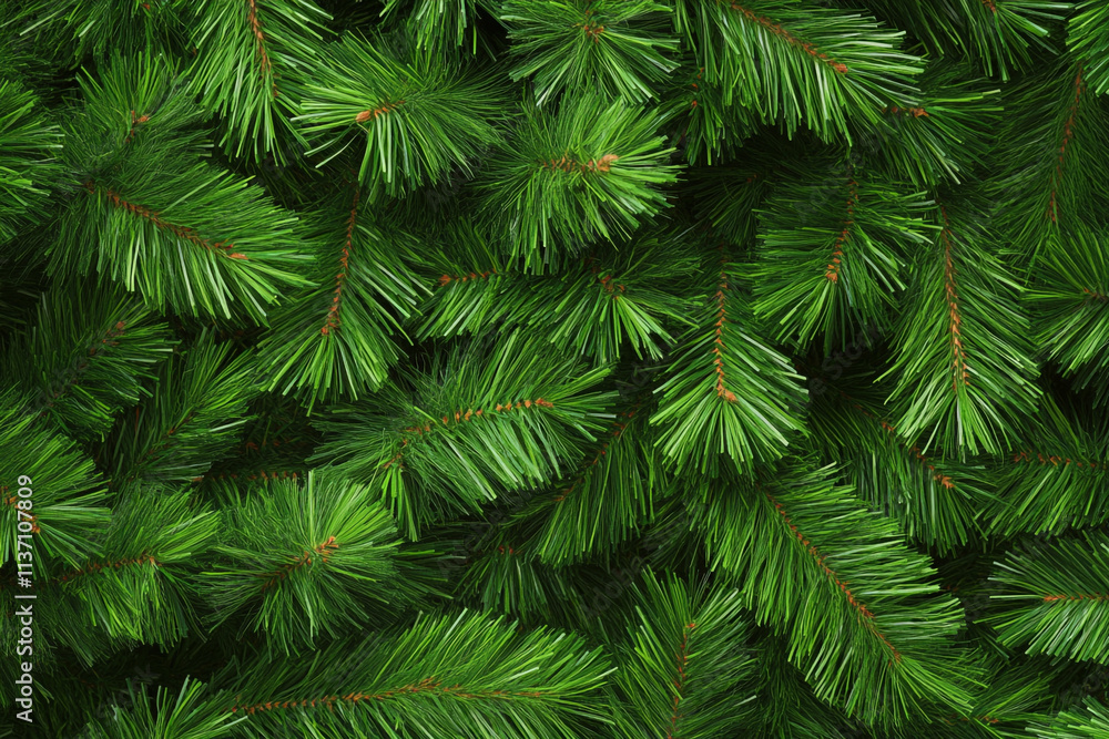 Poster vibrant green pine tree branches creating a lush and dense backdrop