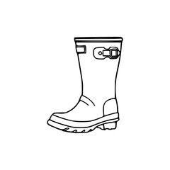 a line art drawing of a trendy footwear illustration
