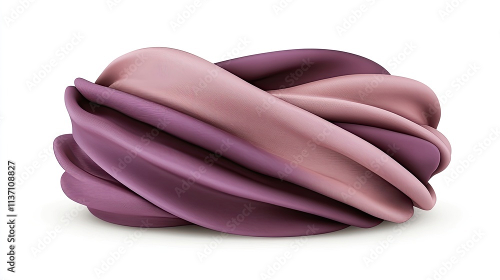 Poster elegant abstract shape with flowing layers in soft pink and purple tones perfect for modern design a
