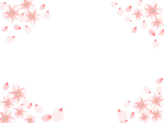 桜の花びら　フレーム