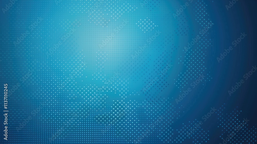 Poster a blue abstract background with a dotted world map design for digital use.