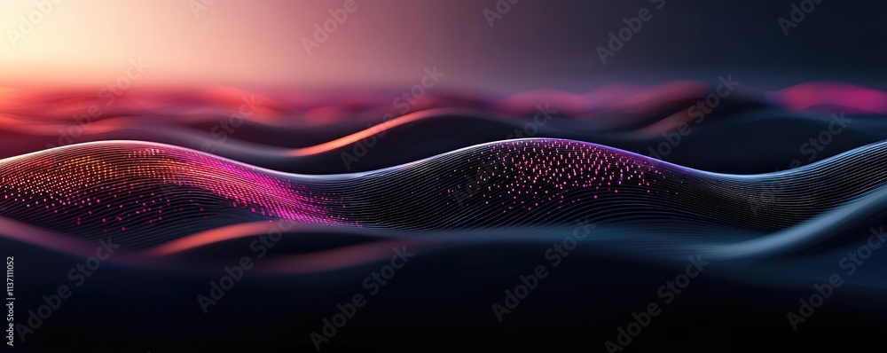 Poster wave abstract background idea. abstract waves in vibrant colors representing fluidity and harmony in