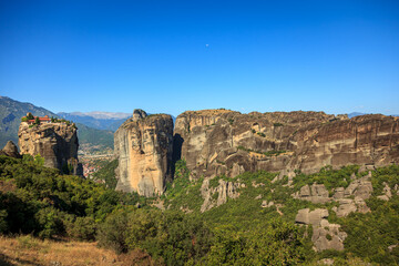 Meteora rock formations and monasteries in Greece