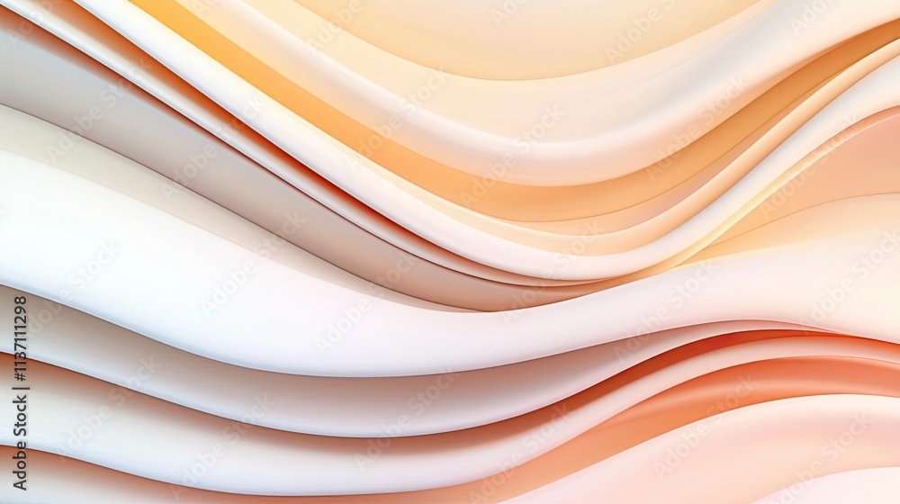 Poster wave abstract background idea. abstract wavy design in soft peach tones for modern backgrounds or di