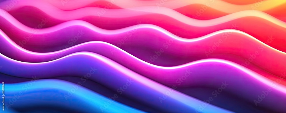 Poster wave abstract background idea. vibrant wavy patterns in colorful gradients create a dynamic visual e