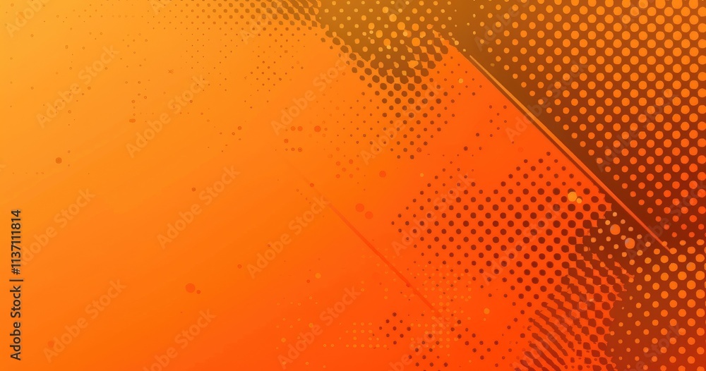 Aufkleber abstract orange gradient background with dotted patterns for design use.
