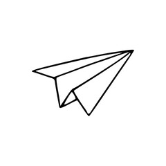 paper airplane isolated on white