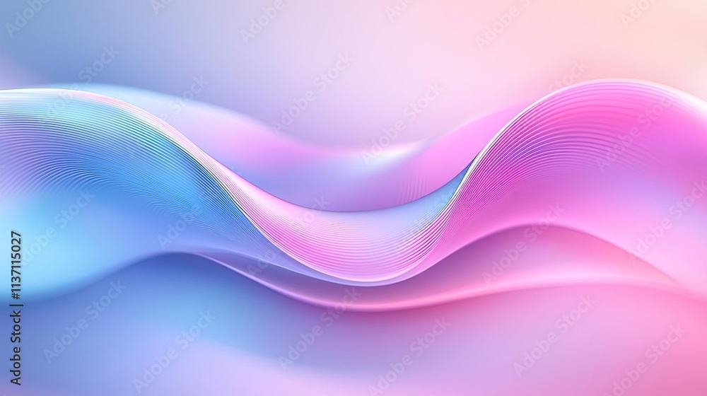 Aufkleber wave abstract background idea. abstract wave pattern in soft pink and blue tones, perfect for backgr