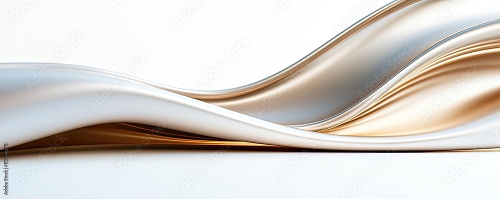 Poster wave abstract background idea. abstract waves of silk fabric in soft colors flowing elegantly on a s