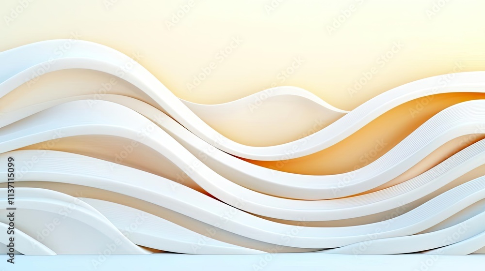 Poster wave abstract background idea. abstract waves in soft colors creating a serene and elegant backgroun