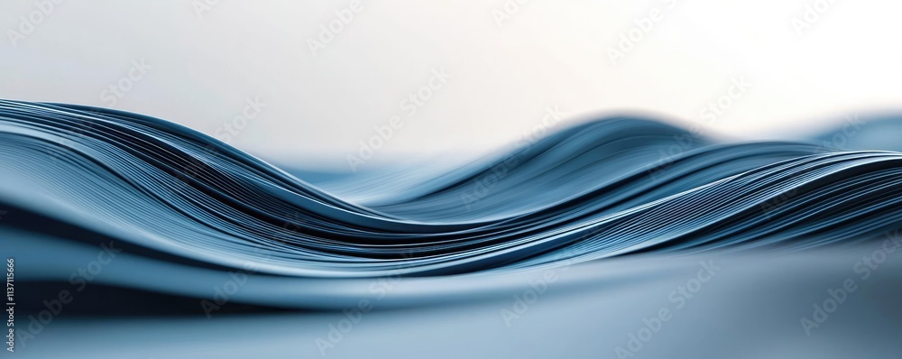 Poster wave abstract background idea. abstract waves in shades of blue, creating a soothing and calming bac