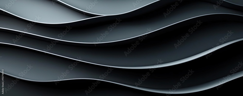 Poster wave abstract background idea. abstract waves in black, creating a smooth and modern design backgrou