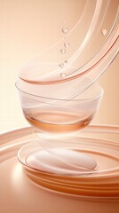 Abstract Liquid Beauty Concept with Hearts